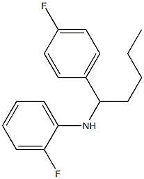 2-fluoro-N-[1-(4-fluorophenyl)pentyl]aniline Structure