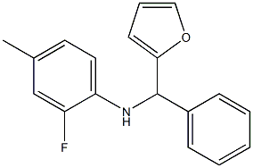 2-fluoro-N-[furan-2-yl(phenyl)methyl]-4-methylaniline 구조식 이미지