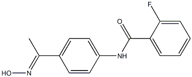 2-fluoro-N-{4-[(1E)-N-hydroxyethanimidoyl]phenyl}benzamide 구조식 이미지