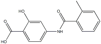 2-hydroxy-4-[(2-methylbenzoyl)amino]benzoic acid Structure