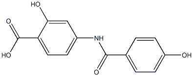2-hydroxy-4-[(4-hydroxybenzene)amido]benzoic acid Structure