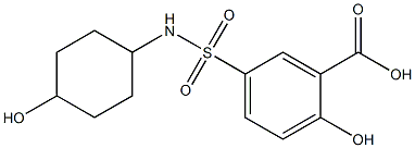 2-hydroxy-5-[(4-hydroxycyclohexyl)sulfamoyl]benzoic acid 구조식 이미지