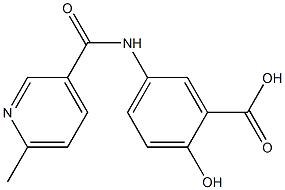 2-hydroxy-5-{[(6-methylpyridin-3-yl)carbonyl]amino}benzoic acid 구조식 이미지