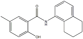 2-hydroxy-5-methyl-N-(5,6,7,8-tetrahydronaphthalen-1-yl)benzamide 구조식 이미지