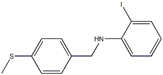 2-iodo-N-{[4-(methylsulfanyl)phenyl]methyl}aniline Structure