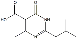 2-isobutyl-4-methyl-6-oxo-1,6-dihydropyrimidine-5-carboxylic acid 구조식 이미지