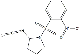 2-isocyanato-1-[(2-nitrophenyl)sulfonyl]pyrrolidine Structure