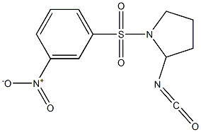 2-isocyanato-1-[(3-nitrophenyl)sulfonyl]pyrrolidine Structure