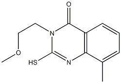 2-mercapto-3-(2-methoxyethyl)-8-methylquinazolin-4(3H)-one 구조식 이미지