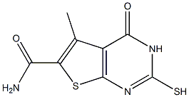 2-mercapto-5-methyl-4-oxo-3,4-dihydrothieno[2,3-d]pyrimidine-6-carboxamide 구조식 이미지