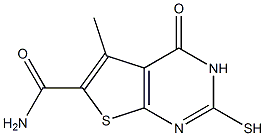 2-mercapto-5-methyl-4-oxo-3,4-dihydrothieno[2,3-d]pyrimidine-6-carboxamide Structure