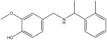 2-methoxy-4-({[1-(2-methylphenyl)ethyl]amino}methyl)phenol 구조식 이미지