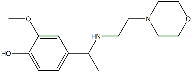 2-methoxy-4-(1-{[2-(morpholin-4-yl)ethyl]amino}ethyl)phenol Structure