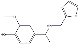 2-methoxy-4-{1-[(thiophen-2-ylmethyl)amino]ethyl}phenol 구조식 이미지