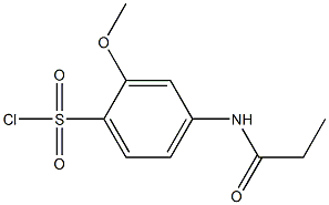 2-methoxy-4-propanamidobenzene-1-sulfonyl chloride Structure