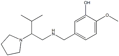 2-methoxy-5-({[3-methyl-2-(pyrrolidin-1-yl)butyl]amino}methyl)phenol Structure