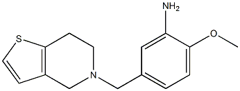 2-methoxy-5-{4H,5H,6H,7H-thieno[3,2-c]pyridin-5-ylmethyl}aniline Structure