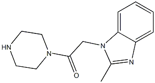 2-methyl-1-(2-oxo-2-piperazin-1-ylethyl)-1H-benzimidazole Structure