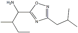 2-methyl-1-[3-(2-methylpropyl)-1,2,4-oxadiazol-5-yl]butan-1-amine Structure