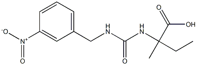 2-methyl-2-({[(3-nitrophenyl)methyl]carbamoyl}amino)butanoic acid Structure