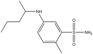 2-methyl-5-(pentan-2-ylamino)benzene-1-sulfonamide 구조식 이미지