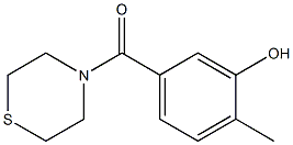 2-methyl-5-(thiomorpholin-4-ylcarbonyl)phenol Structure