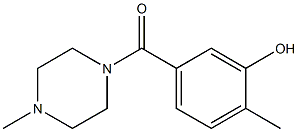 2-methyl-5-[(4-methylpiperazin-1-yl)carbonyl]phenol 구조식 이미지