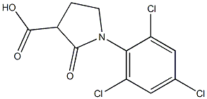 2-oxo-1-(2,4,6-trichlorophenyl)pyrrolidine-3-carboxylic acid 구조식 이미지