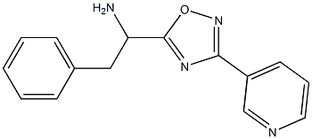 2-phenyl-1-[3-(pyridin-3-yl)-1,2,4-oxadiazol-5-yl]ethan-1-amine 구조식 이미지