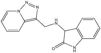 3-({[1,2,4]triazolo[3,4-a]pyridin-3-ylmethyl}amino)-2,3-dihydro-1H-indol-2-one Structure