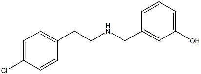 3-({[2-(4-chlorophenyl)ethyl]amino}methyl)phenol Structure