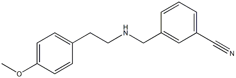 3-({[2-(4-methoxyphenyl)ethyl]amino}methyl)benzonitrile Structure