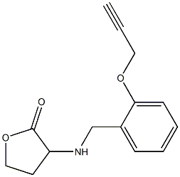 3-({[2-(prop-2-yn-1-yloxy)phenyl]methyl}amino)oxolan-2-one 구조식 이미지