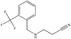 3-({[2-(trifluoromethyl)phenyl]methyl}amino)propanenitrile Structure