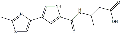 3-({[4-(2-methyl-1,3-thiazol-4-yl)-1H-pyrrol-2-yl]carbonyl}amino)butanoic acid 구조식 이미지