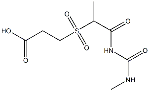 3-({1-[(methylcarbamoyl)amino]-1-oxopropane-2-}sulfonyl)propanoic acid Structure