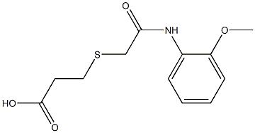 3-({2-[(2-methoxyphenyl)amino]-2-oxoethyl}thio)propanoic acid Structure