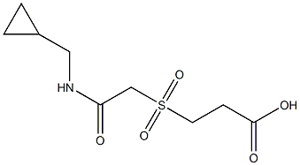 3-({2-[(cyclopropylmethyl)amino]-2-oxoethyl}sulfonyl)propanoic acid Structure