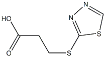 3-(1,3,4-thiadiazol-2-ylthio)propanoic acid 구조식 이미지