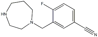 3-(1,4-diazepan-1-ylmethyl)-4-fluorobenzonitrile Structure