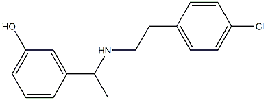 3-(1-{[2-(4-chlorophenyl)ethyl]amino}ethyl)phenol 구조식 이미지