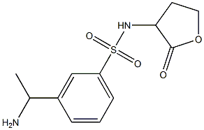 3-(1-aminoethyl)-N-(2-oxooxolan-3-yl)benzene-1-sulfonamide 구조식 이미지