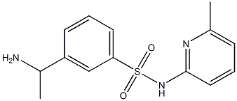 3-(1-aminoethyl)-N-(6-methylpyridin-2-yl)benzene-1-sulfonamide Structure