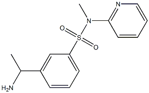 3-(1-aminoethyl)-N-methyl-N-(pyridin-2-yl)benzene-1-sulfonamide 구조식 이미지