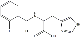 3-(1H-imidazol-4-yl)-2-[(2-iodobenzoyl)amino]propanoic acid 구조식 이미지