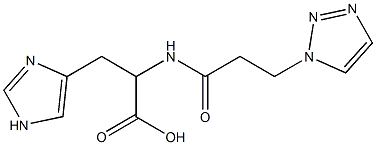 3-(1H-imidazol-4-yl)-2-[3-(1H-1,2,3-triazol-1-yl)propanamido]propanoic acid 구조식 이미지