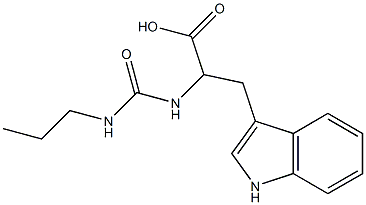 3-(1H-indol-3-yl)-2-[(propylcarbamoyl)amino]propanoic acid 구조식 이미지