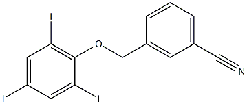 3-(2,4,6-triiodophenoxymethyl)benzonitrile Structure
