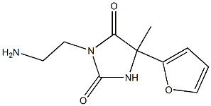 3-(2-aminoethyl)-5-(furan-2-yl)-5-methylimidazolidine-2,4-dione 구조식 이미지