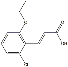 3-(2-chloro-6-ethoxyphenyl)prop-2-enoic acid 구조식 이미지